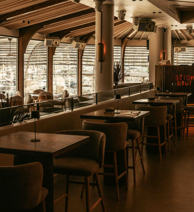 Mobiliario para restaurantes a medida creado para Beton Brut